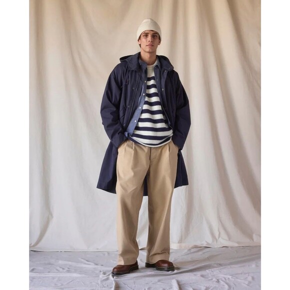 $350 Dockers® x Transnomadica Squall Coat Mens XS Relaxed Fit Navy Blue - Picture 2 of 10